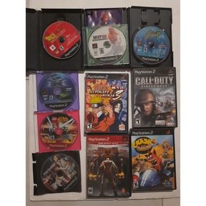 Playstation 2 Games 10xlot Naruto, Crash, Dragonball Z, More ... PS2